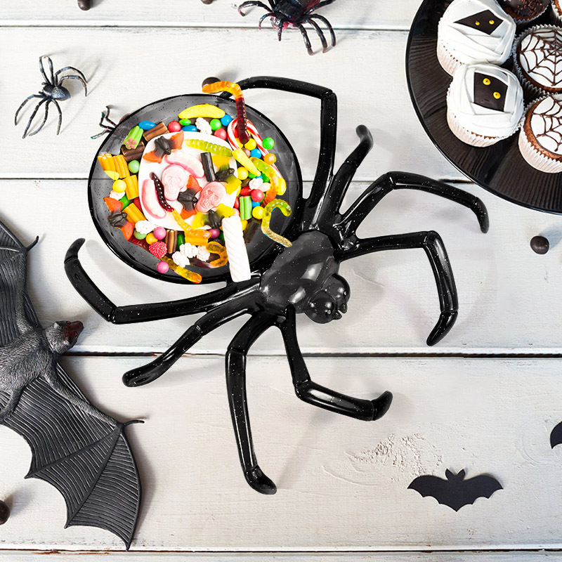 Food Halloween Snacks - Corbeille en forme d'araignée pour Halloween,