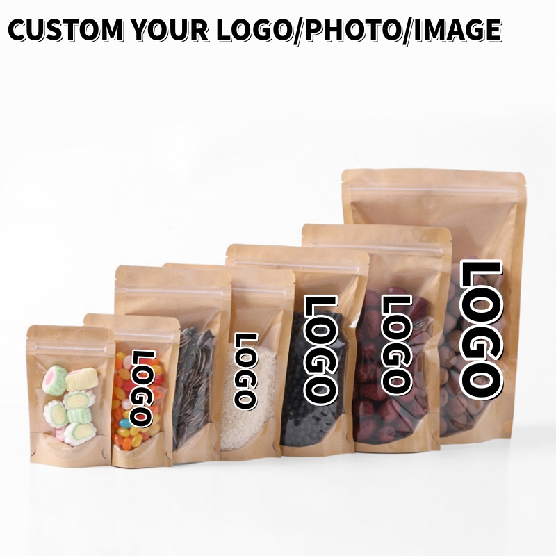Food Halloween Snacks - 100 Sachets Transparents Autoportants en Papier