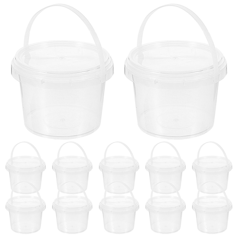 Homemade Food Snacks - 12 mini-seaux de rangement transparents en