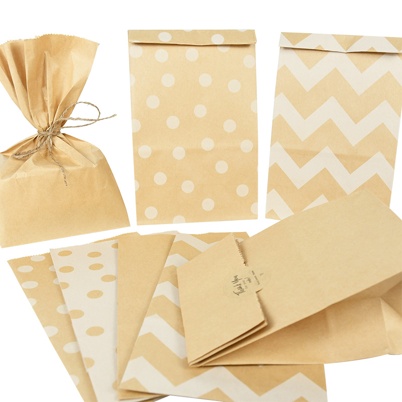 Food Halloween Snacks - Sacs cadeaux en papier kraft brun,