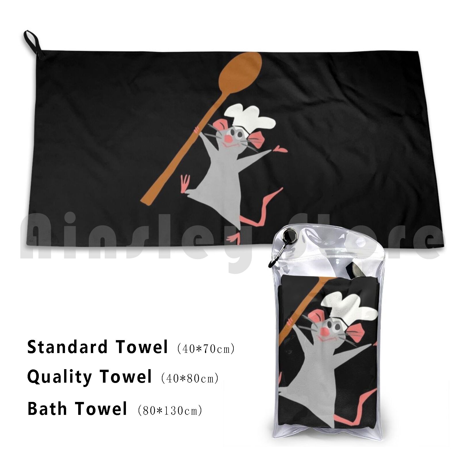 Serviette de bain Chef Rat, co - Quick Food Snacks avis et prix