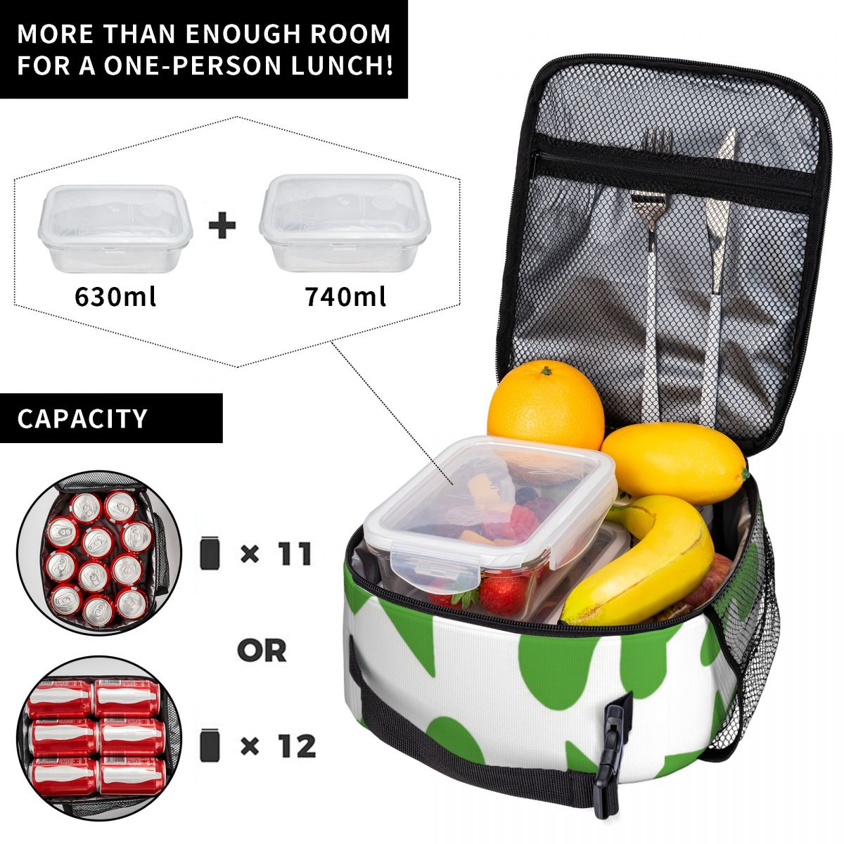 Sac isotherme Kiki Bouba - Ver - Food Snacks That Are Green avis et prix