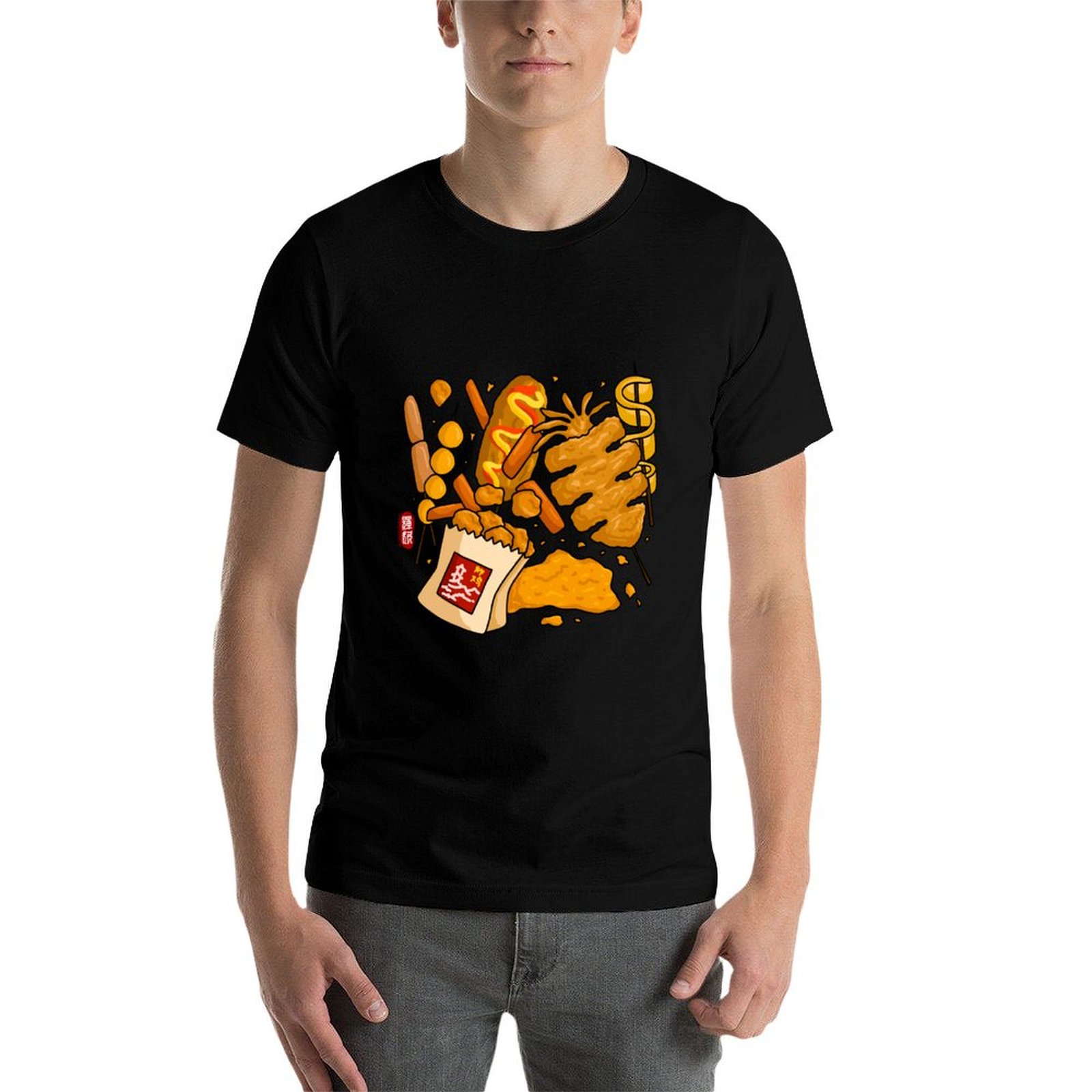 T-shirt Street Food Snack (cou - Quick Food Snacks avis et prix