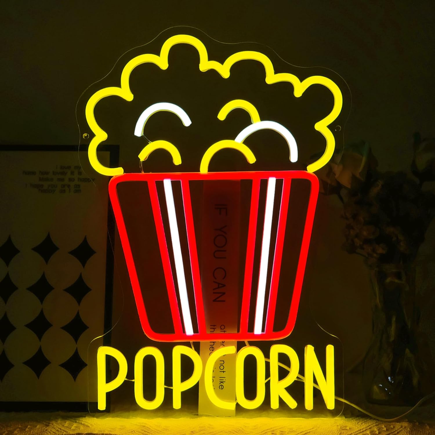Enseigne néon LED dimmable Pop - Snacks Food Video avis et prix