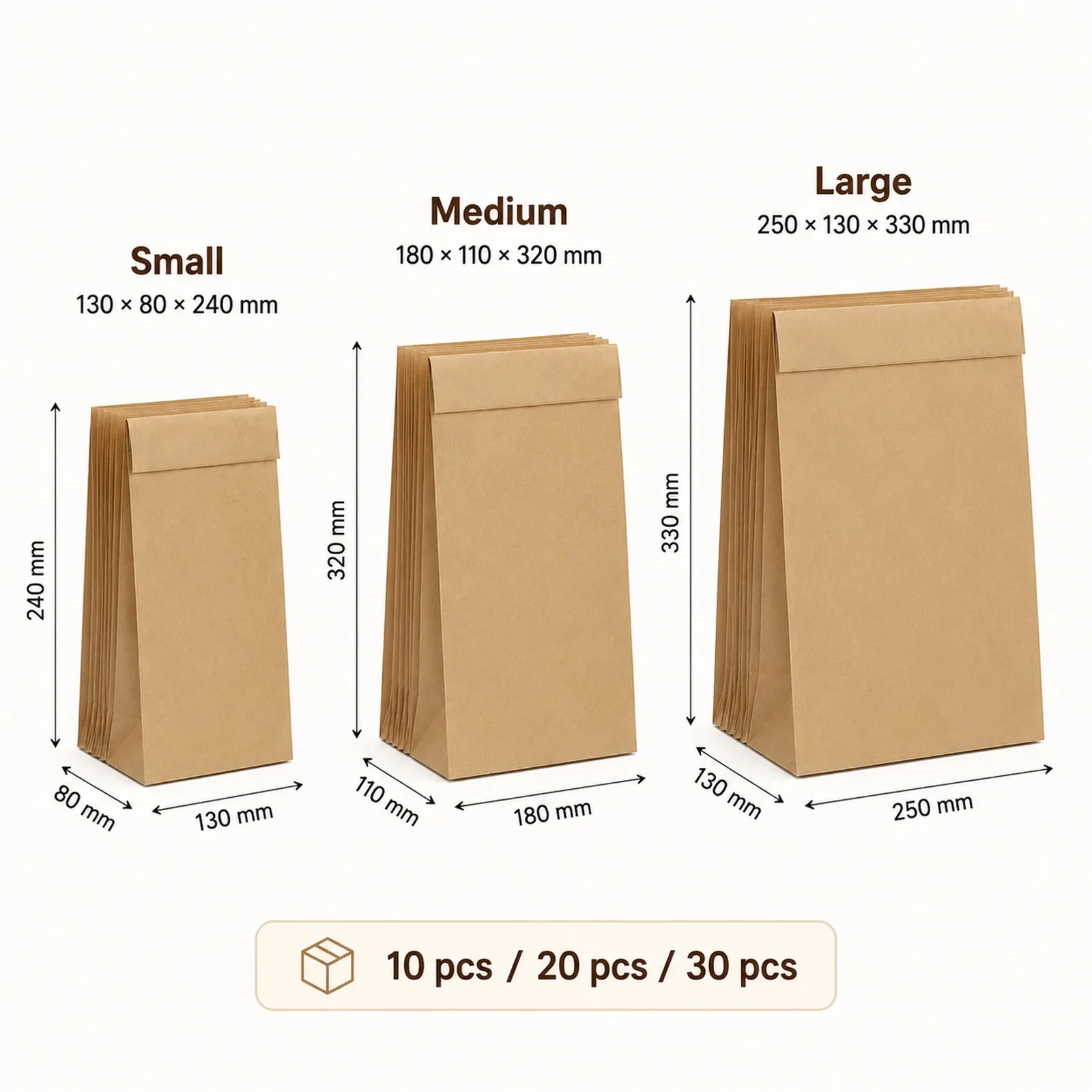 10-30 sacs en papier kraft bru - Food Halloween Snacks avis et prix