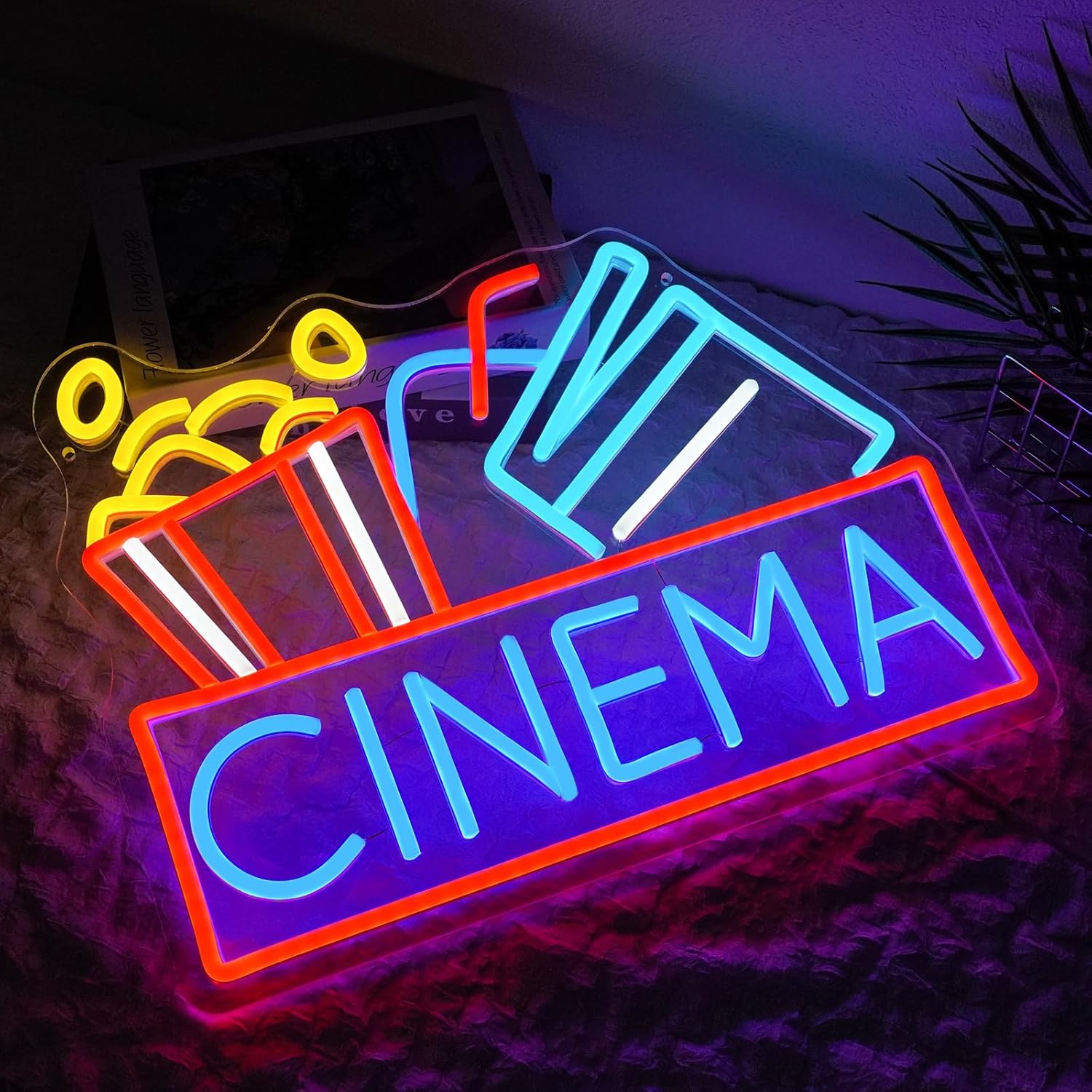 Enseigne néon LED dimmable Pop - Snacks Food Video avis et prix